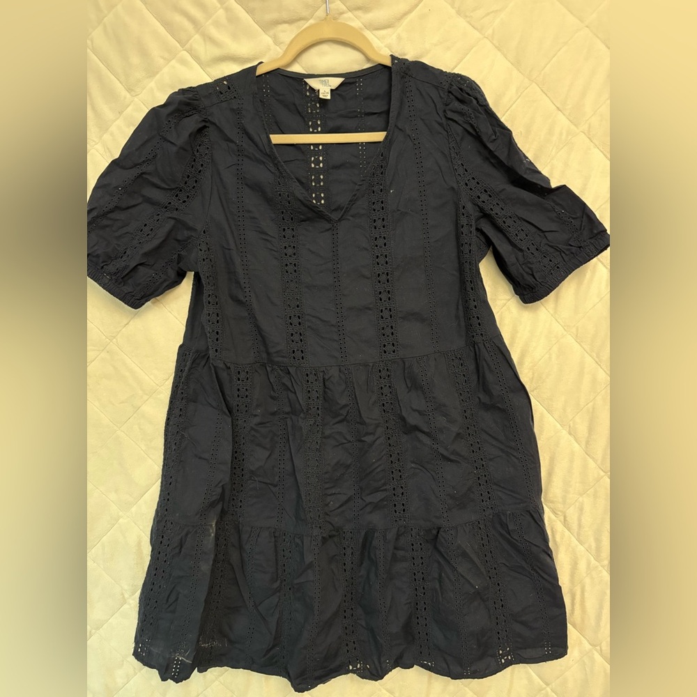 Time and Tru Dark Blue Lace Dress
